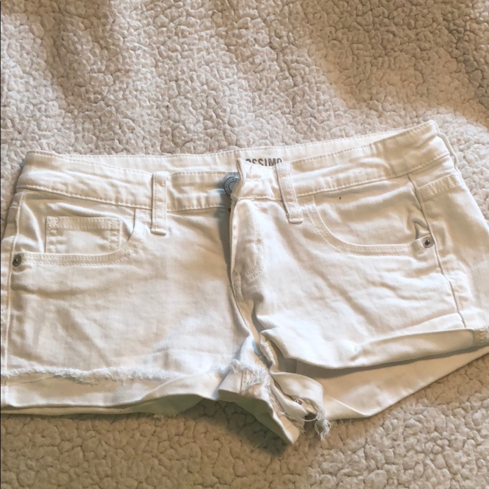 White jean shorts